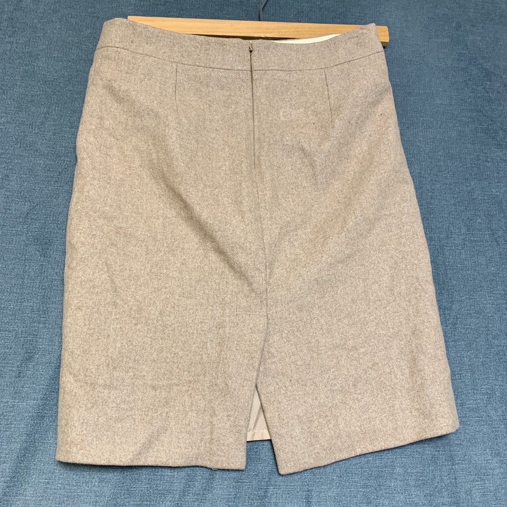 J.Crew The Pencil Skirt Womens 2 Beige Knee Length‎ Office Classic Back Zipper